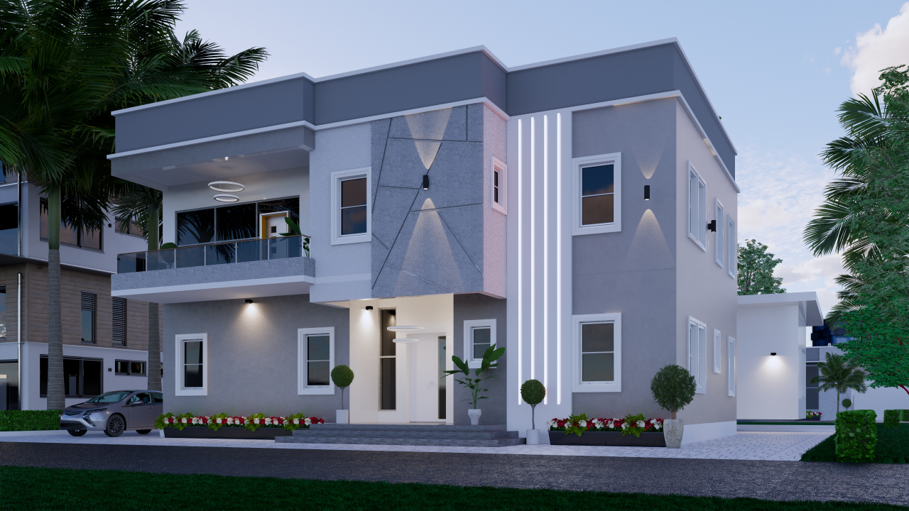 4 Bedroom Fully Detached Duplex, 2 Rooms Detached BQ, Karshi